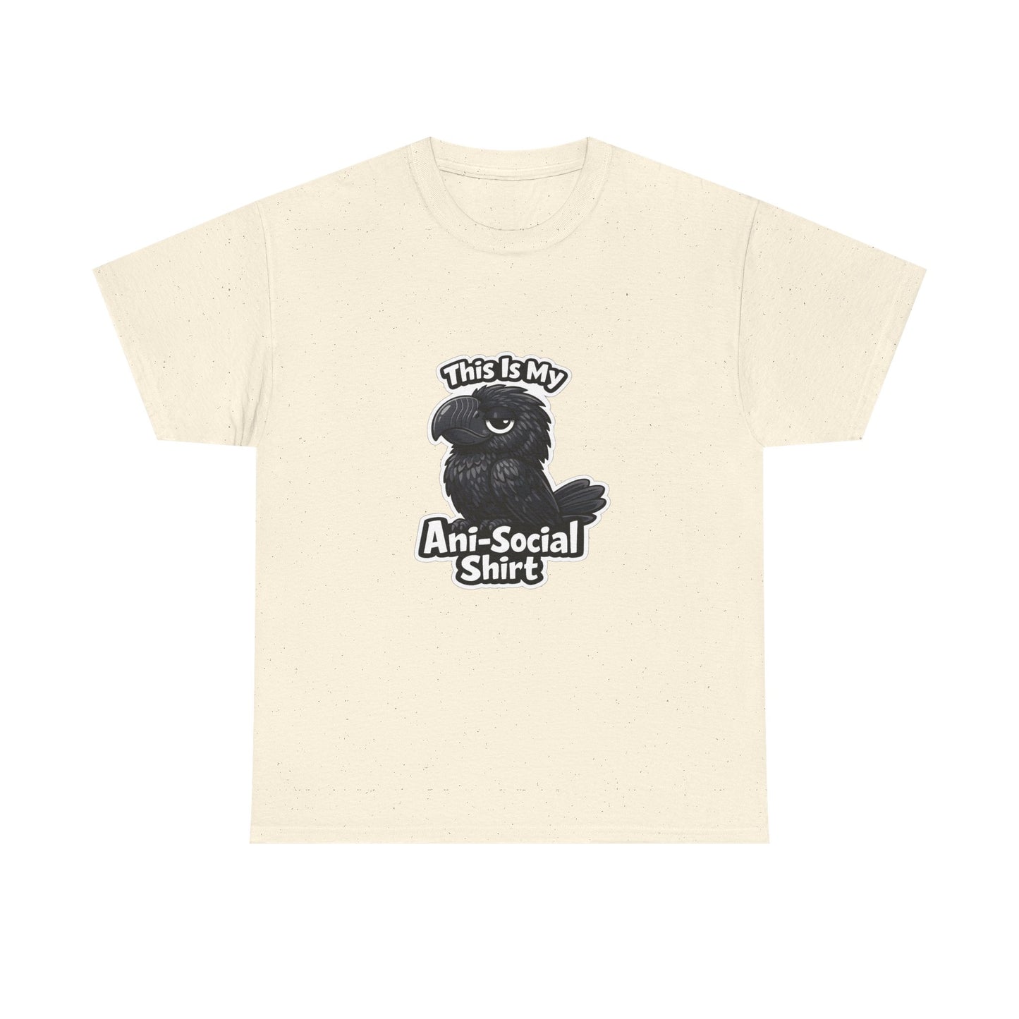 Anti-Social Shirt T‑Shirt — Cute Grumpy Bird Graphic Tee