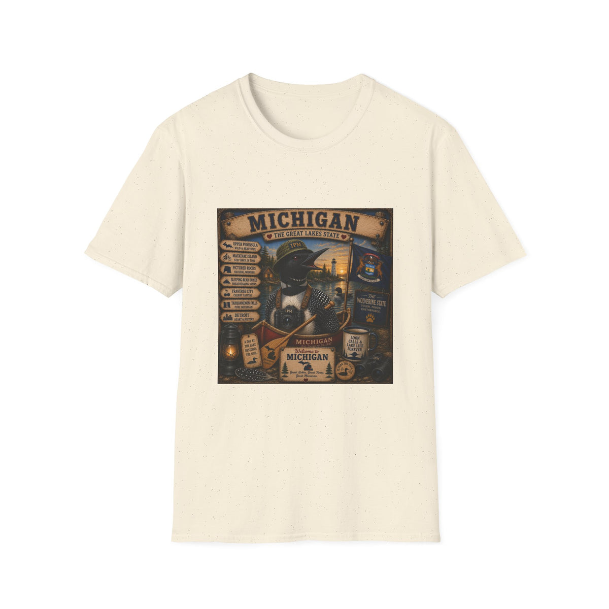 Michigan Vintage Travel T-Shirt — The Great Lakes State Graphic Tee