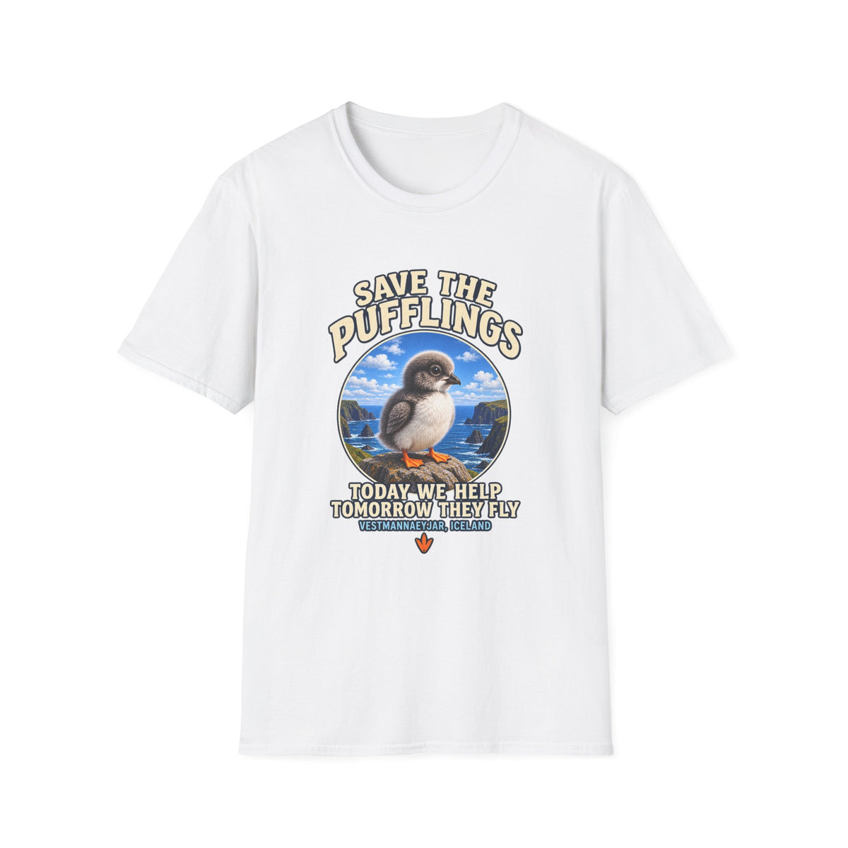 Save the Pufflings T-Shirt — "Save the Pufflings: Today We Help, Tomorrow They Fly" Cute Puffin Rescue Tee