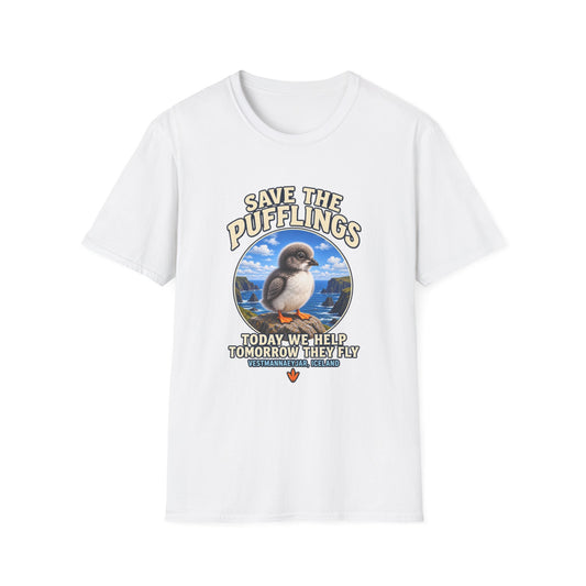 Save the Pufflings T-Shirt — "Save the Pufflings: Today We Help, Tomorrow They Fly" Cute Puffin Rescue Tee