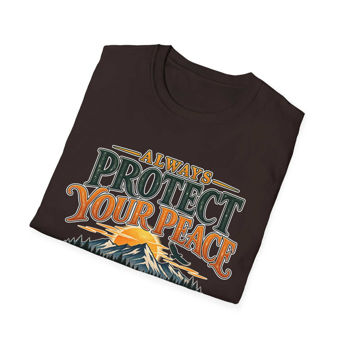 Protect Your Peace Mountain T-Shirt — Inspirational Outdoor Graphic Tee