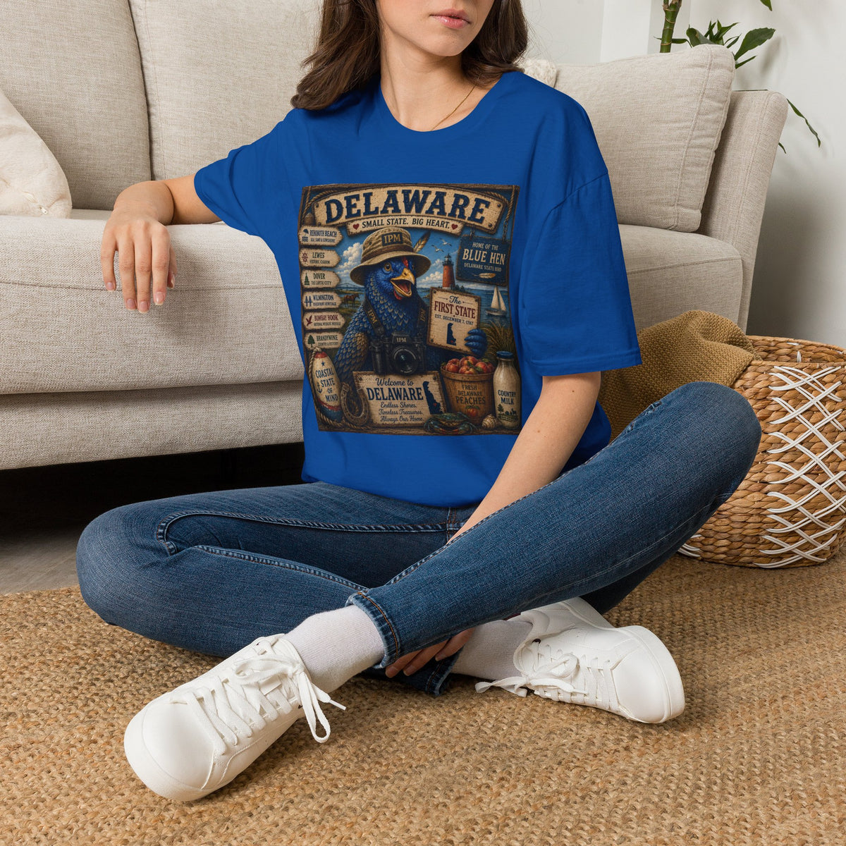 Delaware Blue Hen Vintage State Pride T-Shirt