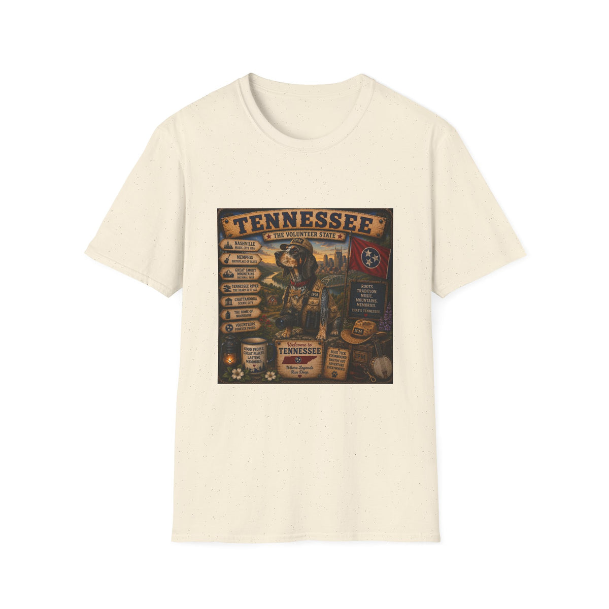 Tennessee Vintage State T-Shirt — "The Volunteer State" Retro Travel Tee
