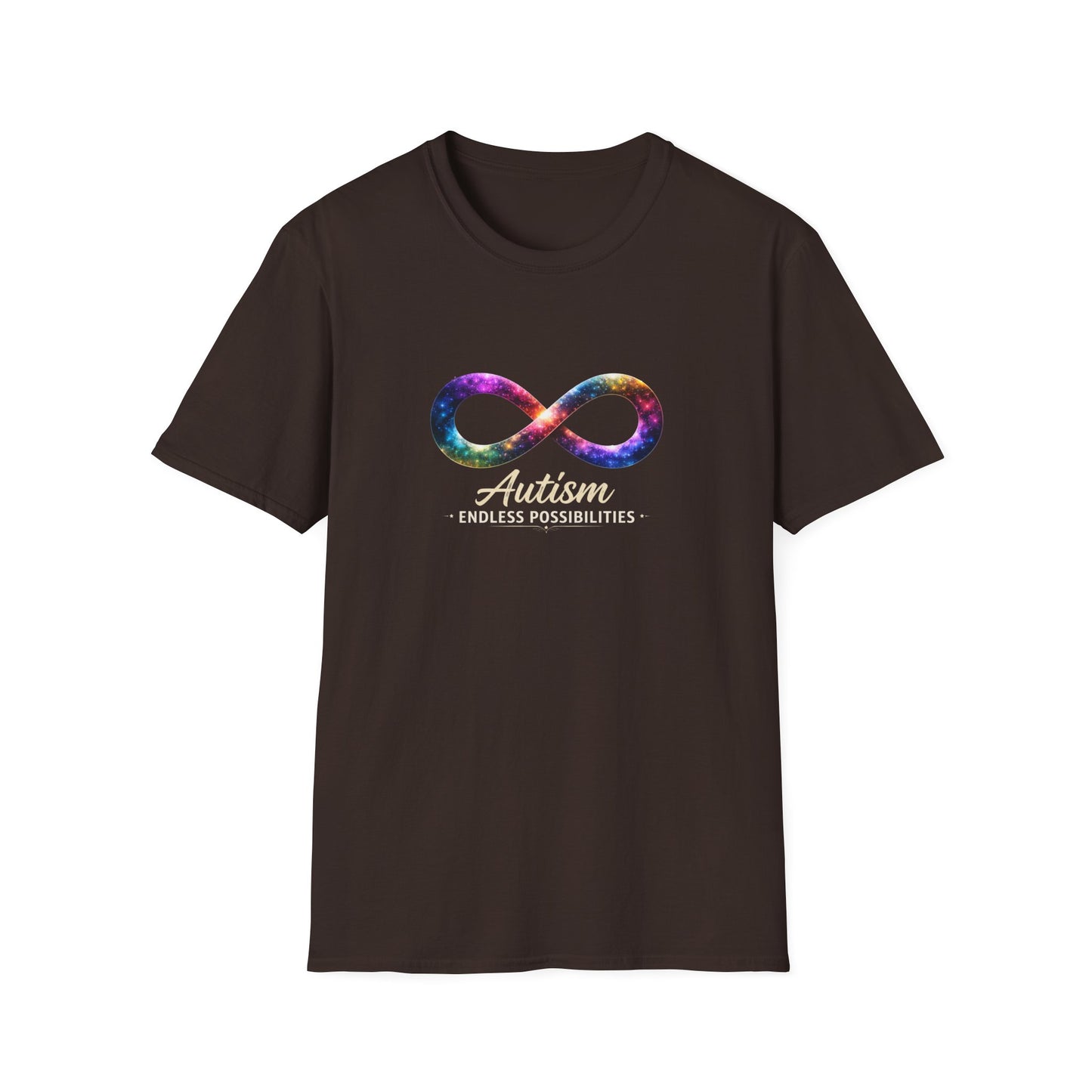 Autism Infinity Symbol T-Shirt — Colorful Galaxy Neurodiversity Tee
