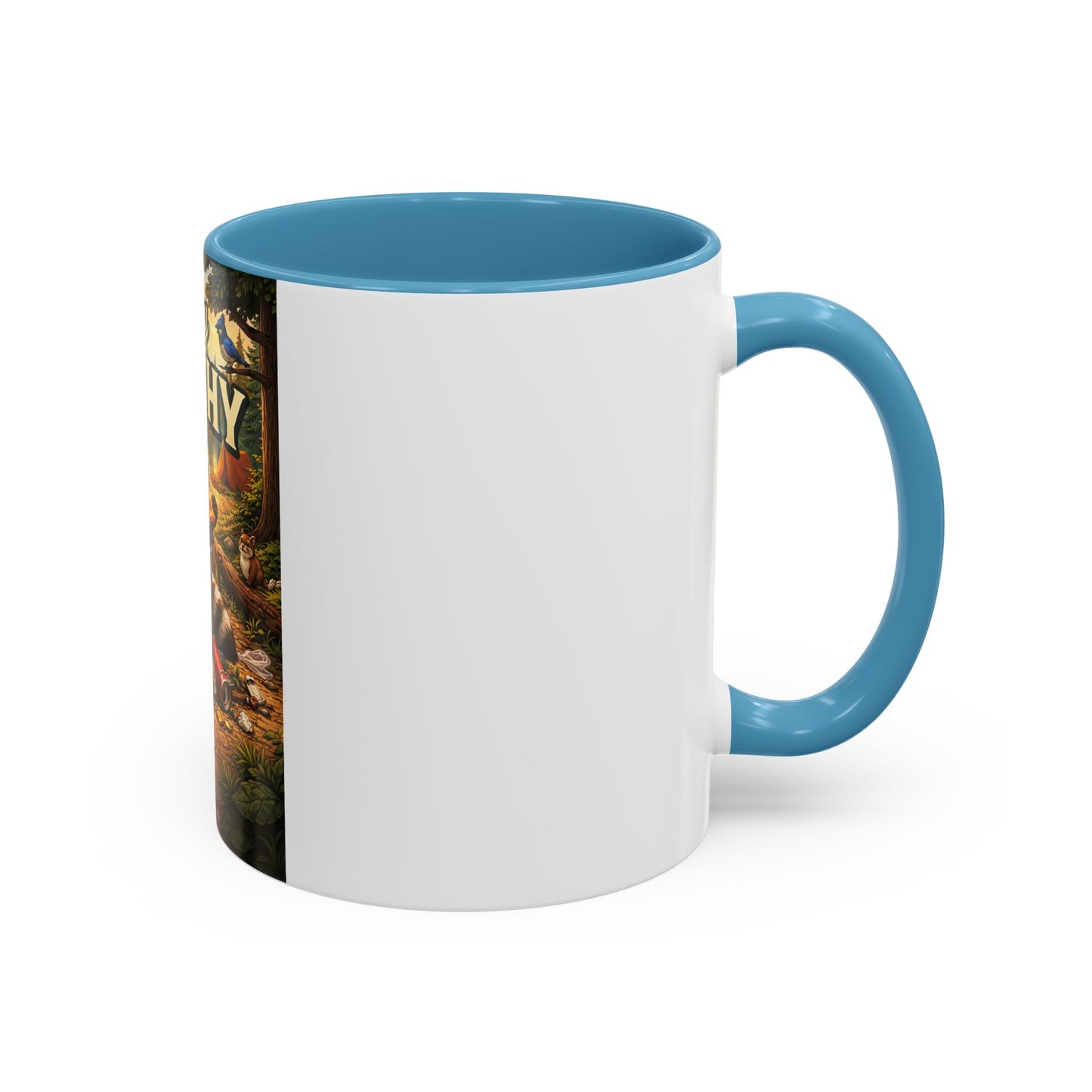 Stay Trashy Coffee Mug — Funny Raccoon Trash Can Design, Novelty Gift for Friends & Family