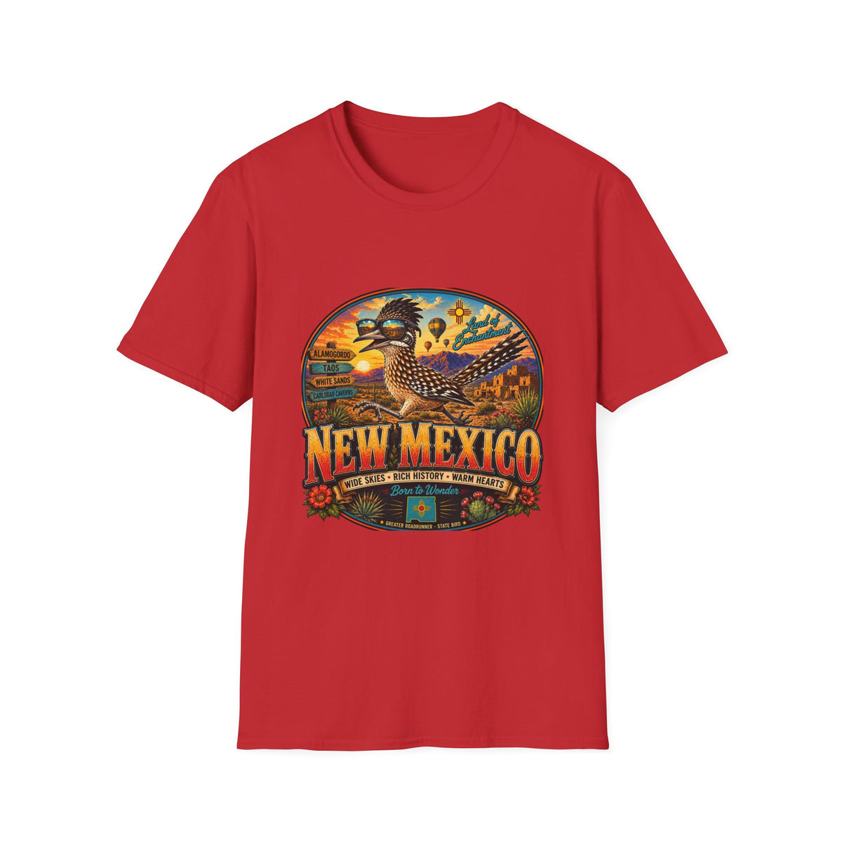 New Mexico Roadrunner T-Shirt — Southwestern Desert Souvenir Tee