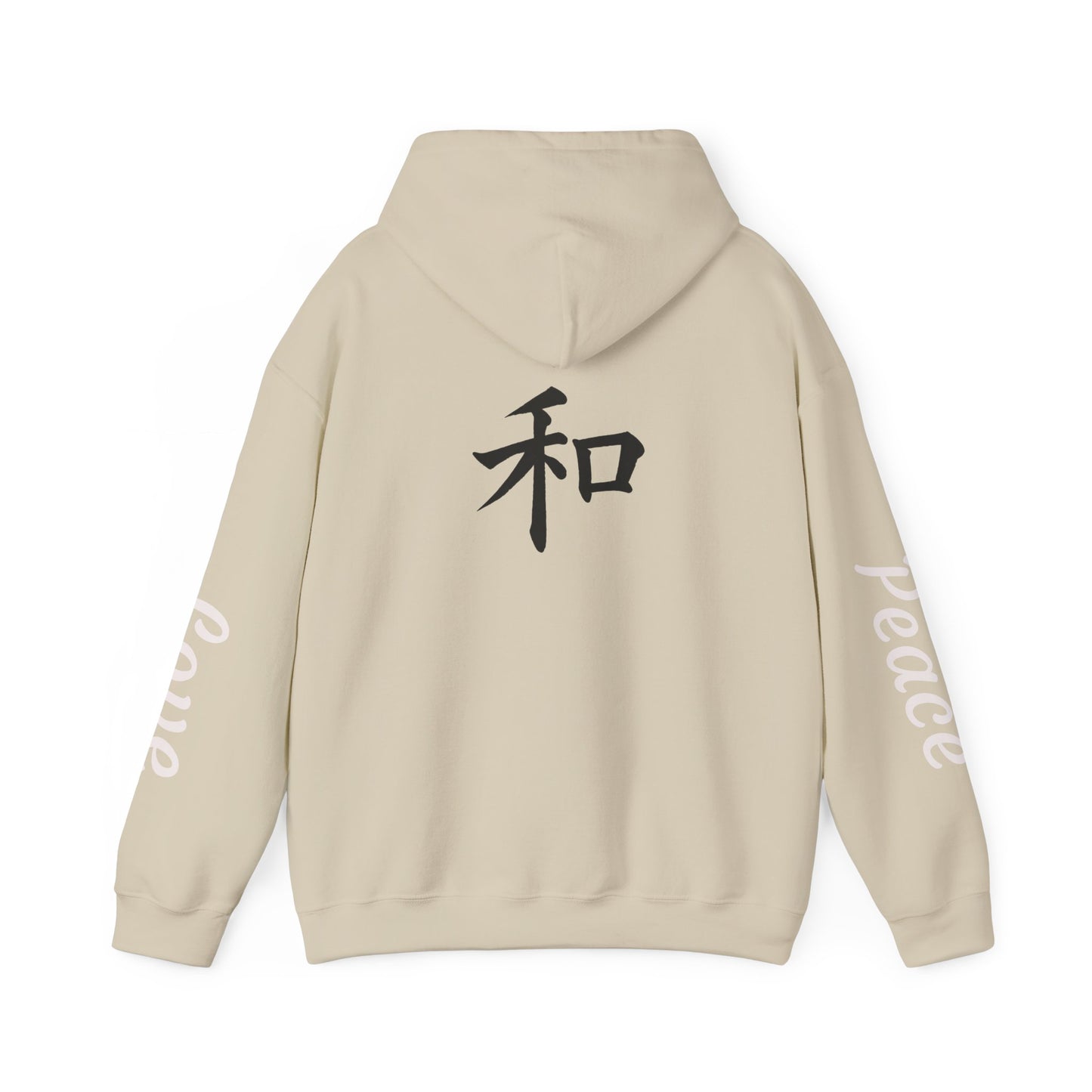 Unisex Love & Peace Hoodie - Cozy Streetwear, Gift for Friends, Casual Wear, Unique Fashion Statement, Zen Vibes
