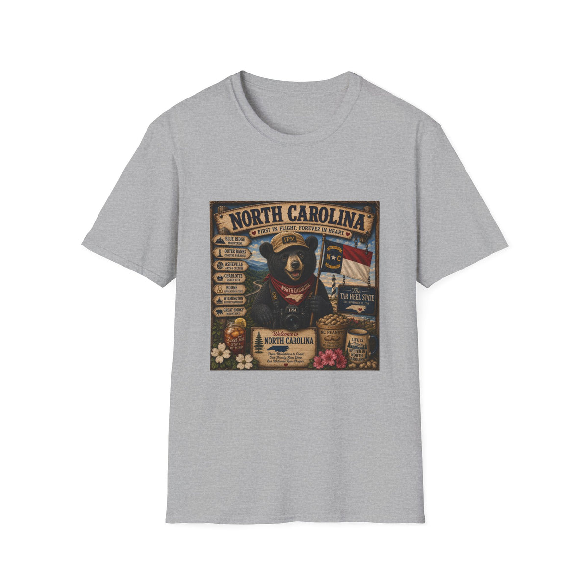 North Carolina Bear Vintage State Pride T-Shirt