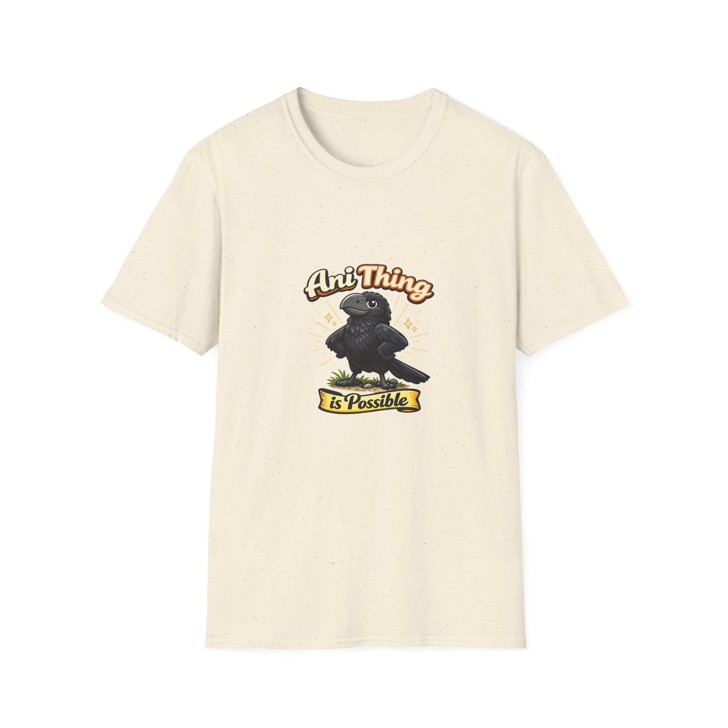 Crow Enthusiasm T-Shirt — "Any Thing Is Possible" Retro Graphic