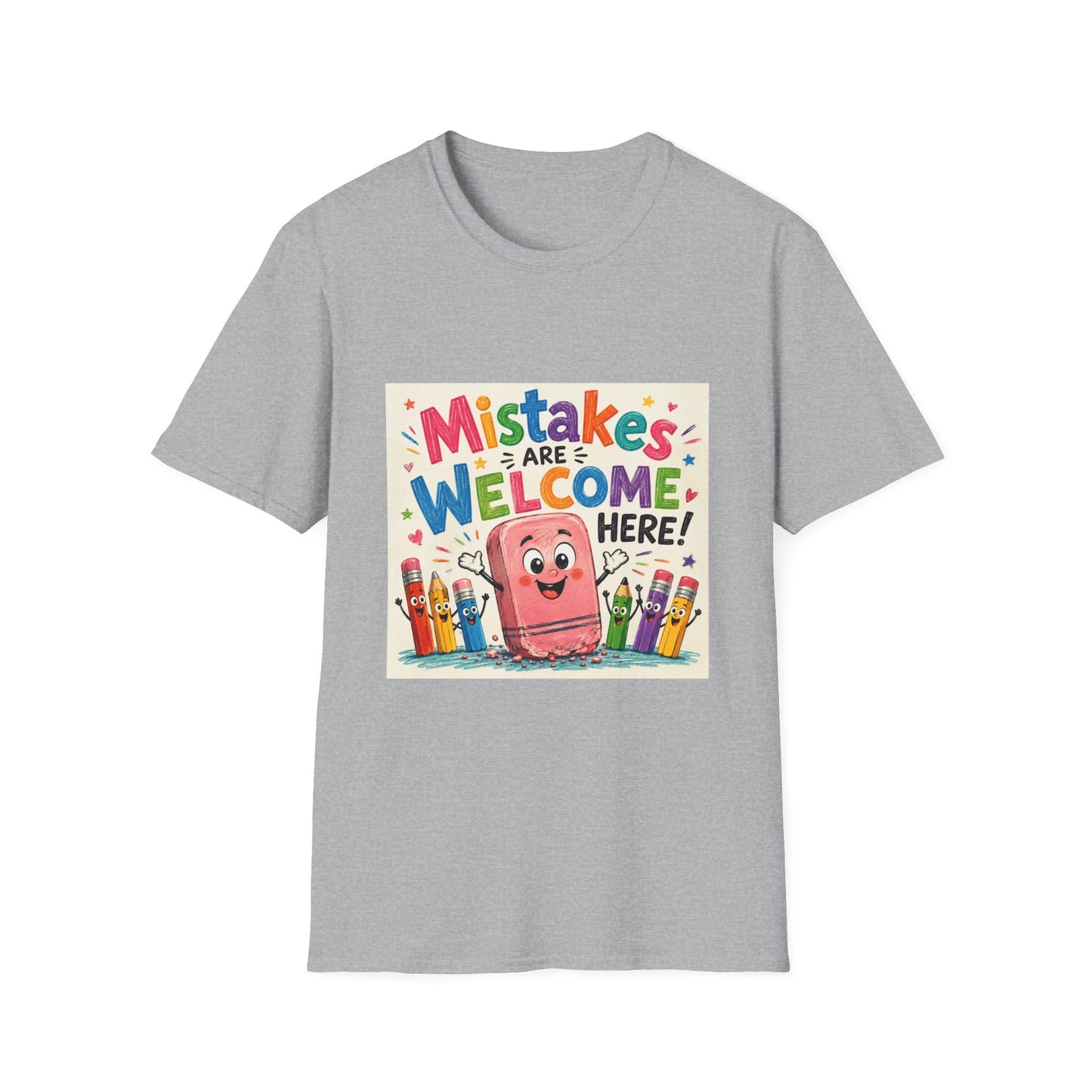 Kids' T-Shirt — "Mistakes Are Welcome Here" Positive Classroom Tee