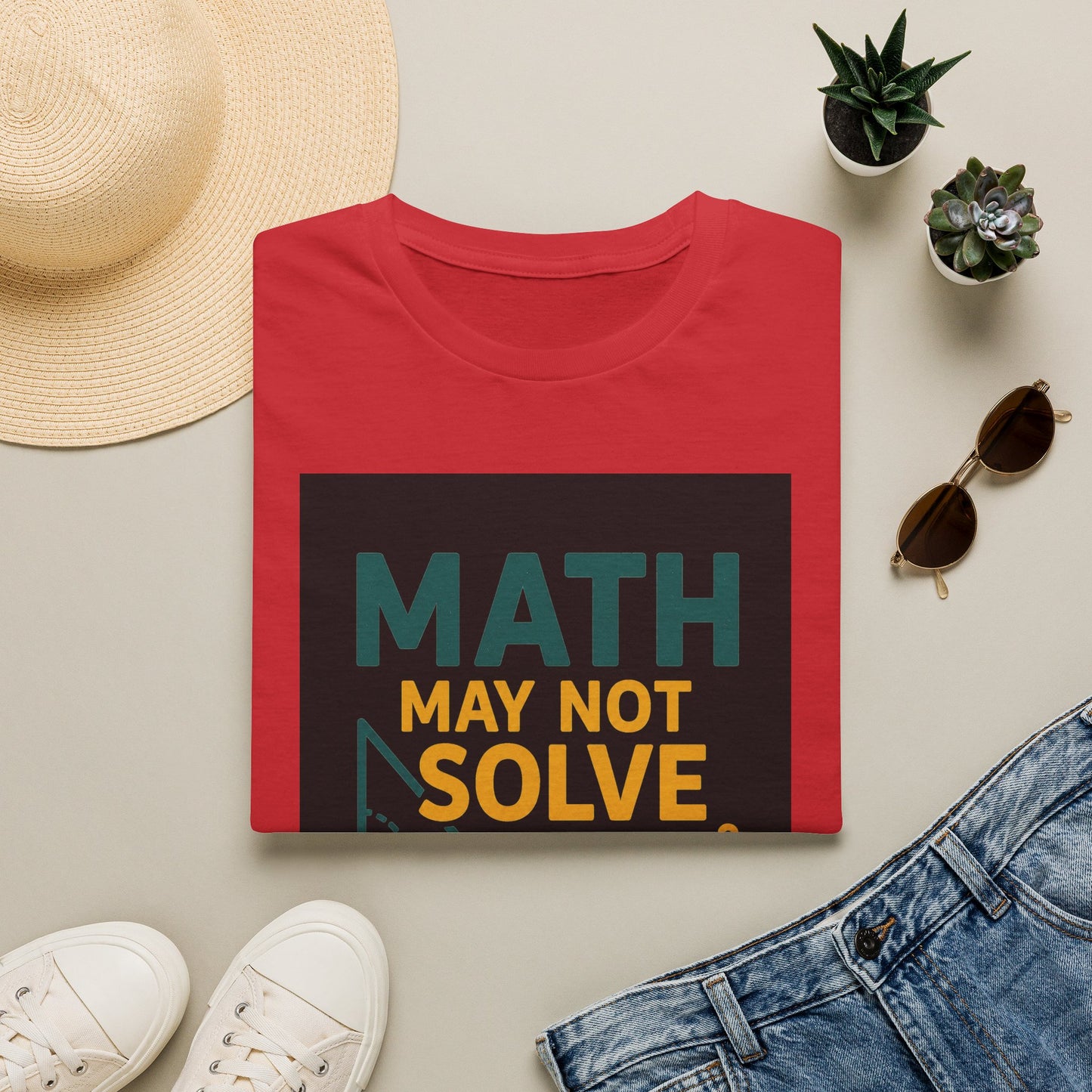 T-Shirt — "Math May Not Solve Everything But Perseverance Does" Inspirational Tee