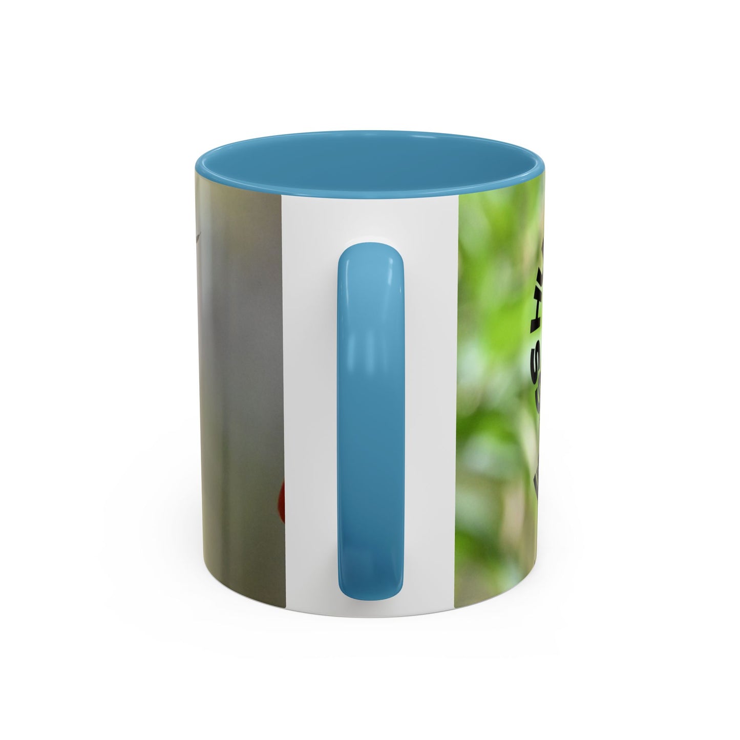 Hummingbird Accent Coffee Mug – 11/15oz Ceramic Mug with Black Interior & Handle