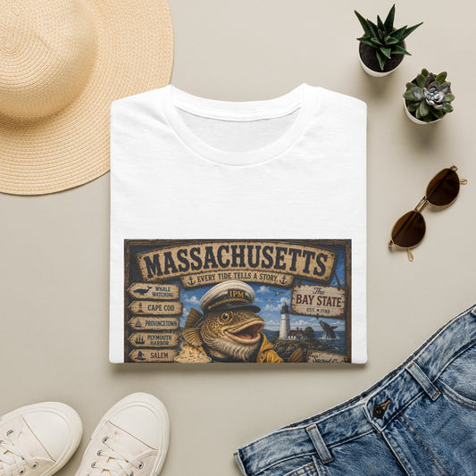 Massachusetts Fisherman T-Shirt – Vintage Cape Cod & Bay State Nautical Tee