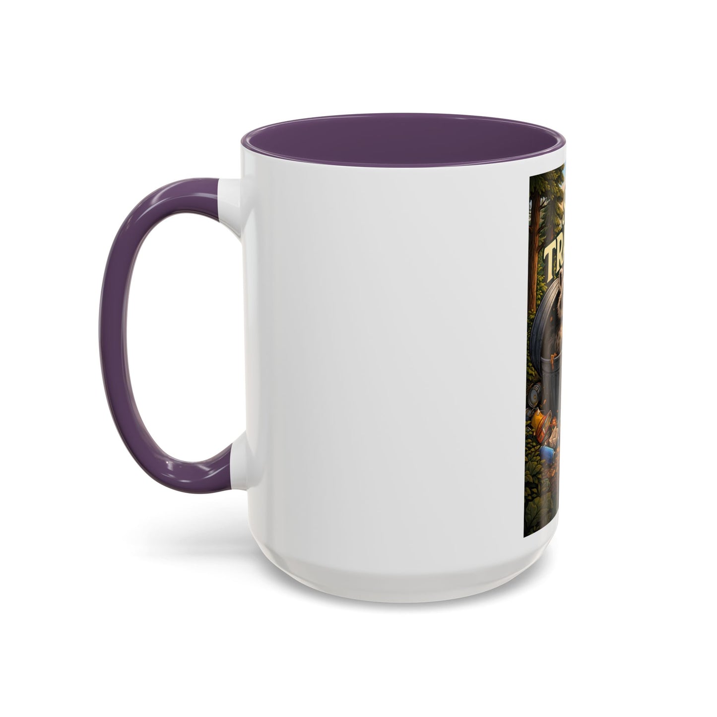 Stay Trashy Coffee Mug — Funny Raccoon Trash Can Design, Novelty Gift for Friends & Family
