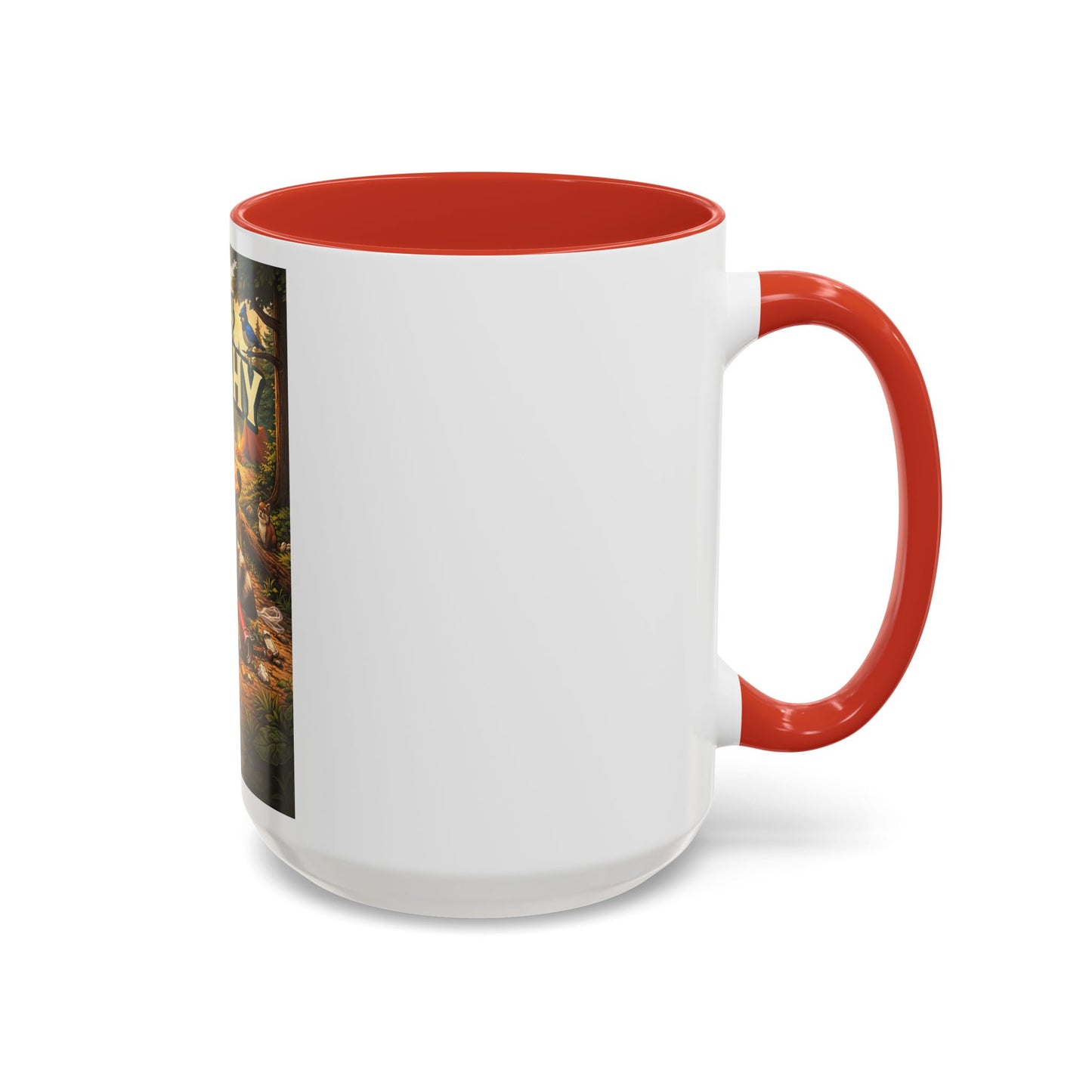 Stay Trashy Coffee Mug — Funny Raccoon Trash Can Design, Novelty Gift for Friends & Family
