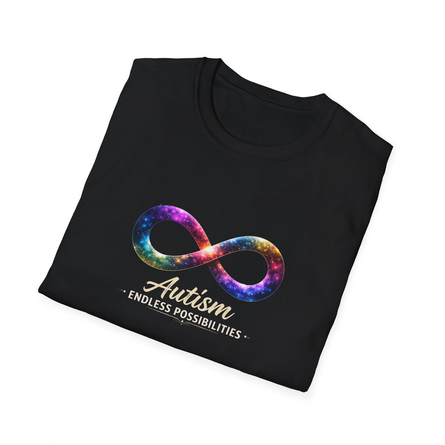 Autism Infinity Symbol T-Shirt — Colorful Galaxy Neurodiversity Tee