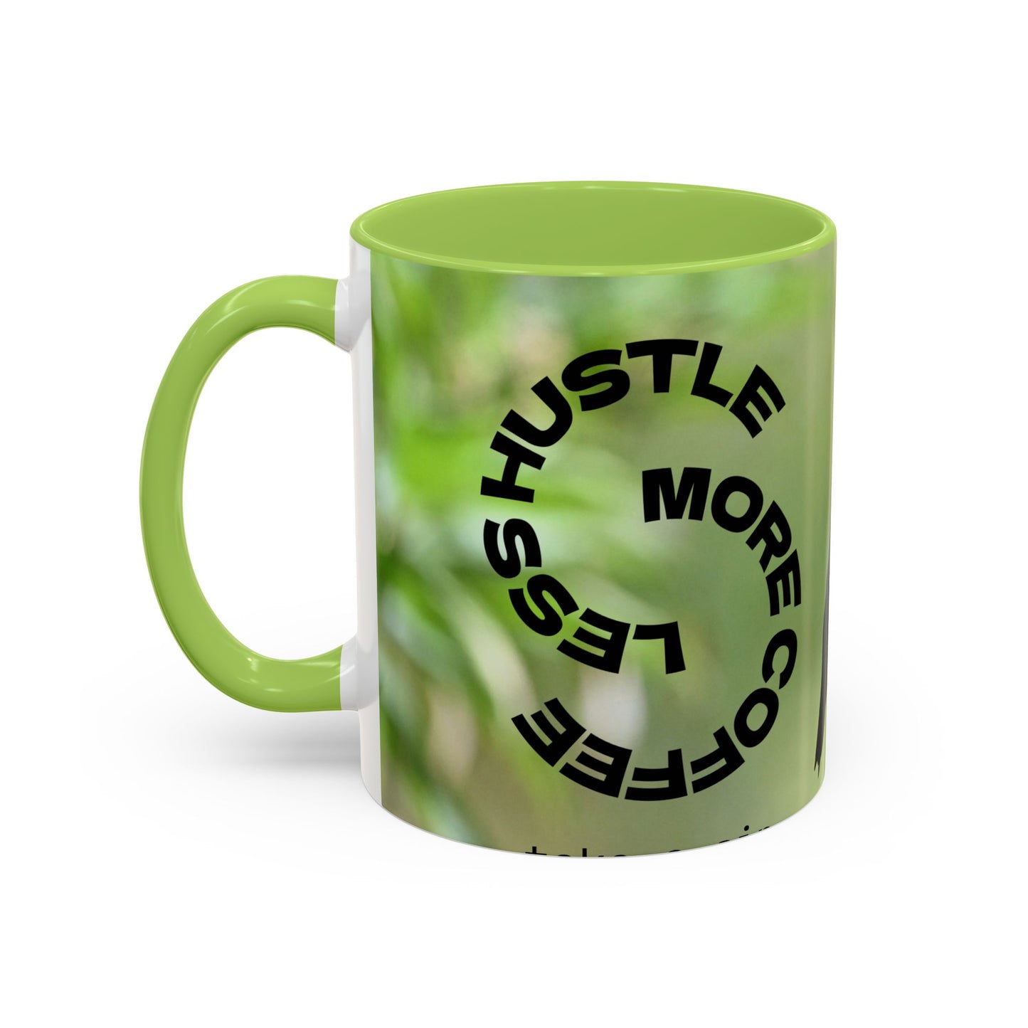 Hummingbird Accent Coffee Mug – 11/15oz Ceramic Mug with Black Interior & Handle