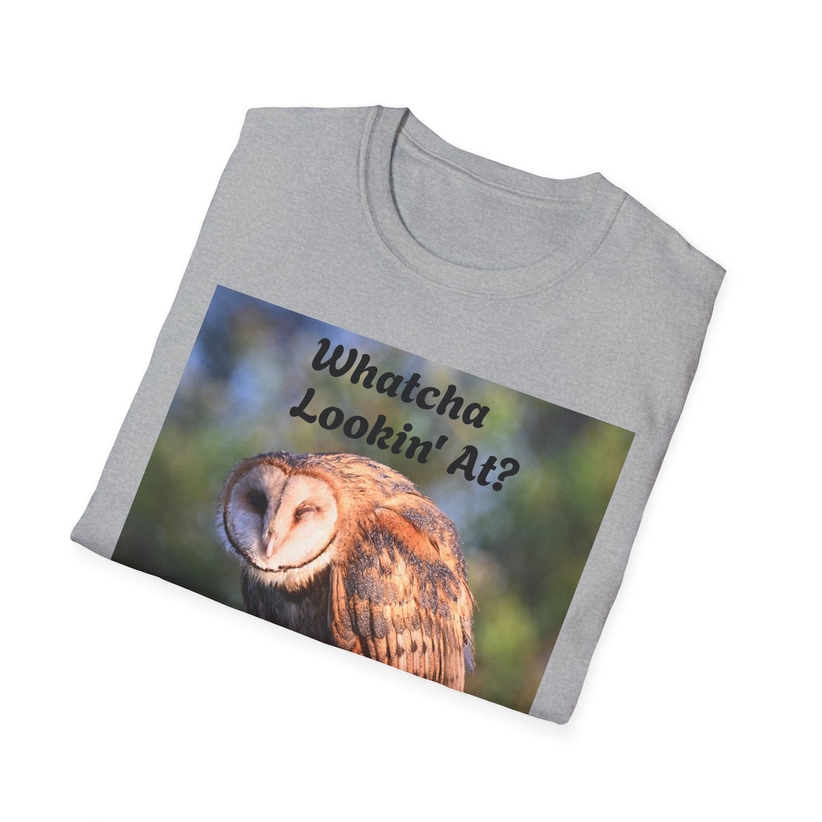Barn Owl T‑Shirt – “Whatcha Lookin’ At?” Rustic Wildlife Tee