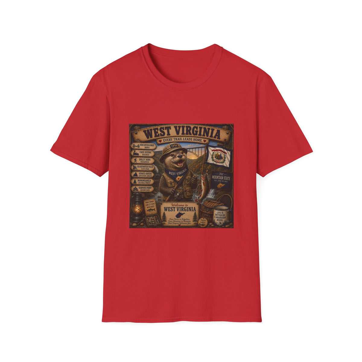 West Virginia Bear Graphic T-Shirt — State Pride Vintage Travel Tee