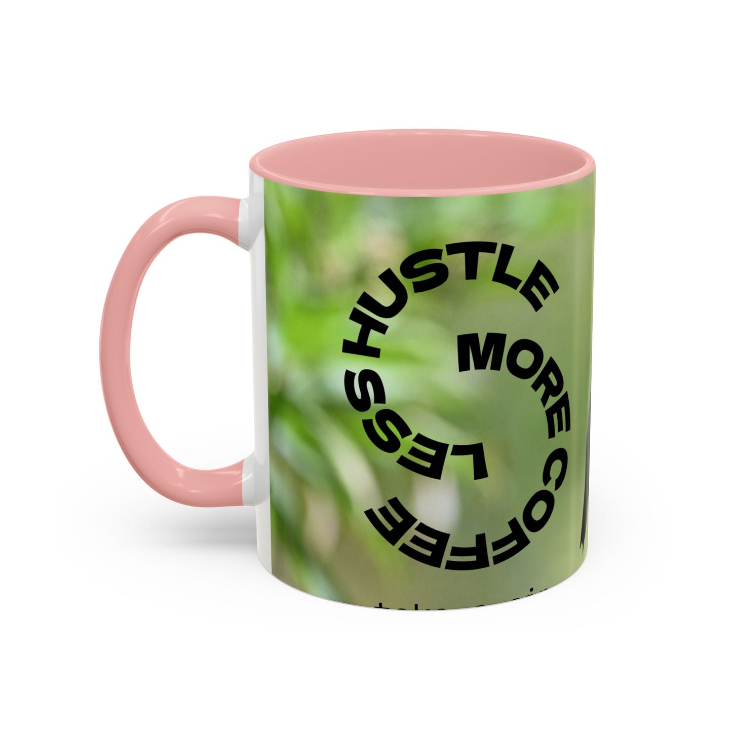Hummingbird Accent Coffee Mug – 11/15oz Ceramic Mug with Black Interior & Handle