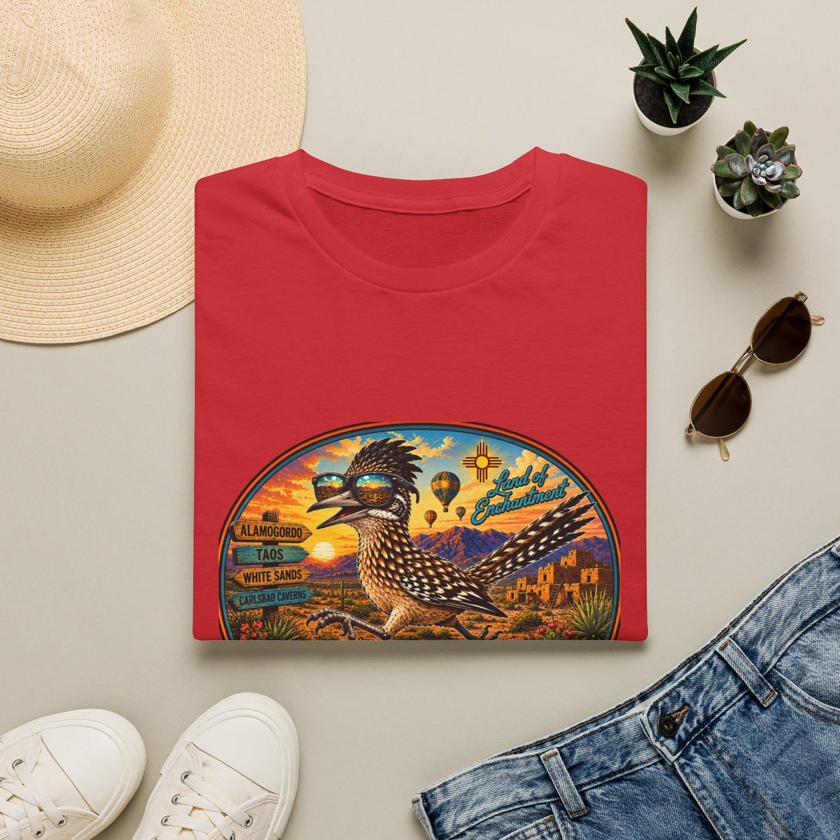 New Mexico Roadrunner T-Shirt — Southwestern Desert Souvenir Tee