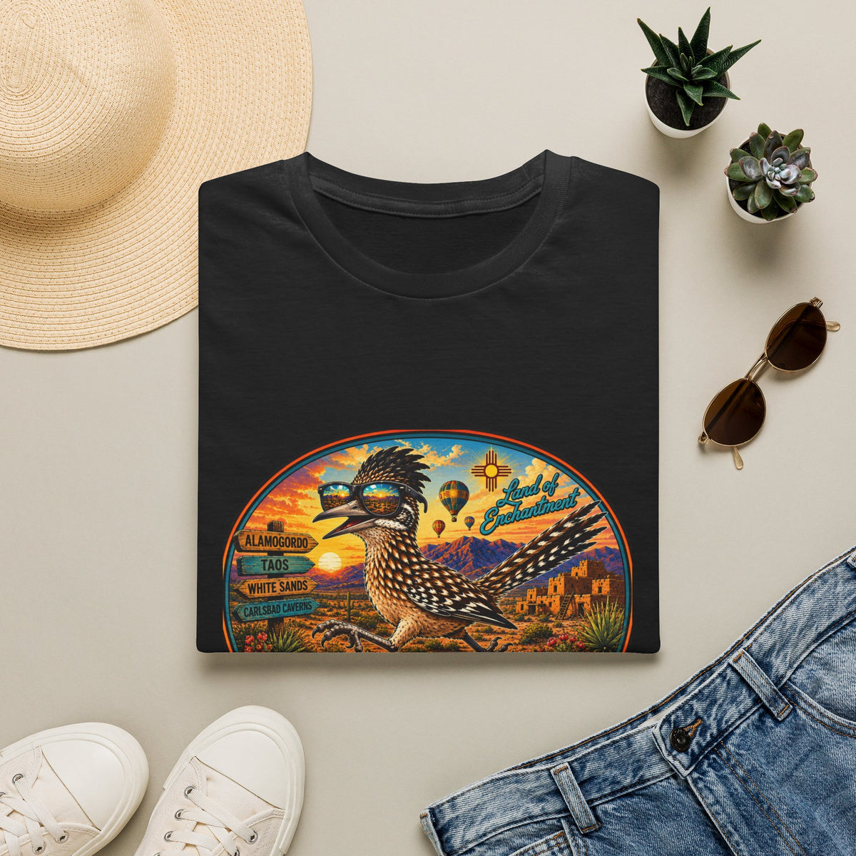 New Mexico Roadrunner T-Shirt — Southwestern Desert Souvenir Tee