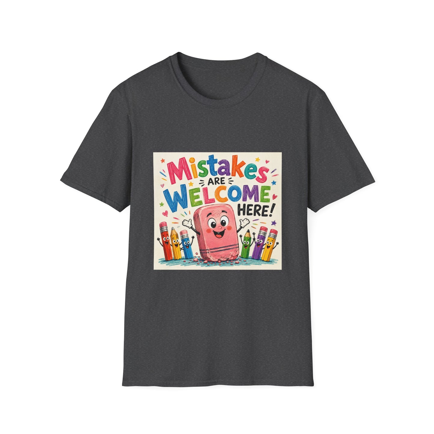 Kids' T-Shirt — "Mistakes Are Welcome Here" Positive Classroom Tee