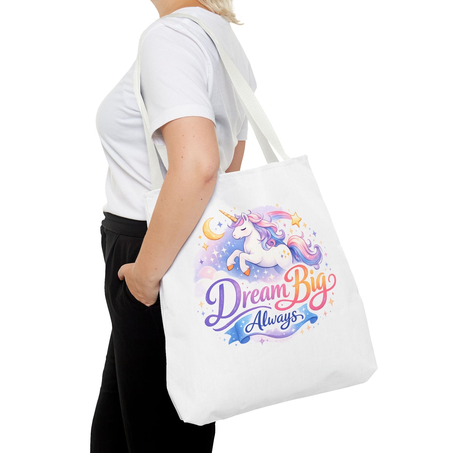 Unicorn 'Dream Big Always' Tote Bag