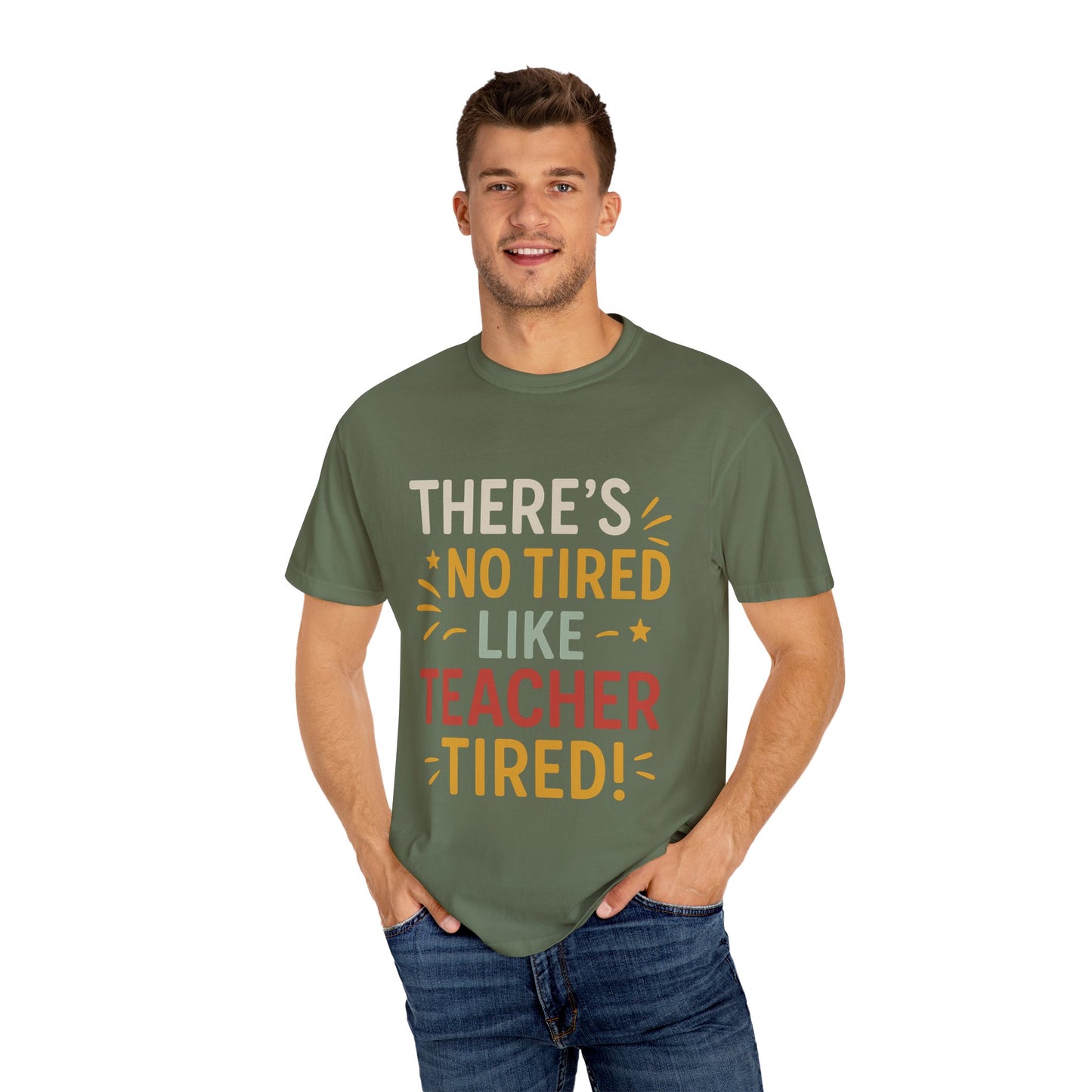 Teacher Tired T-Shirt, Cute Teacher Gift, Unisex Funny Tee, Back to School Shirt, Teacher Appreciation Day, Gift for Educators