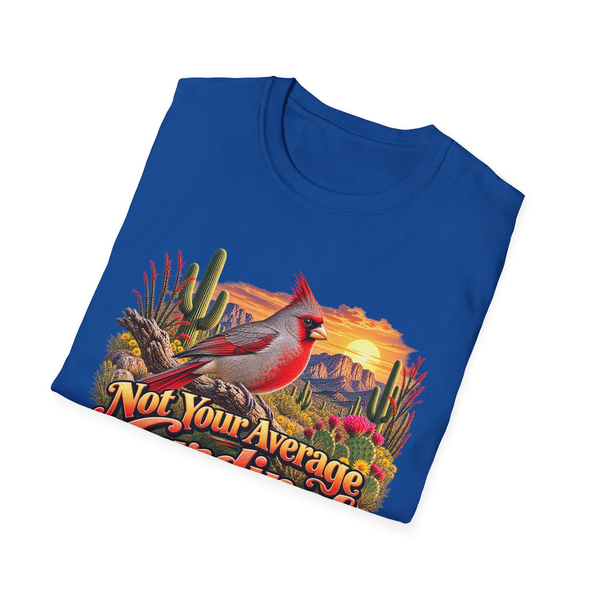 Cardinal Desert Sunset T-Shirt — "Not Your Average Cardinal" Graphic Tee