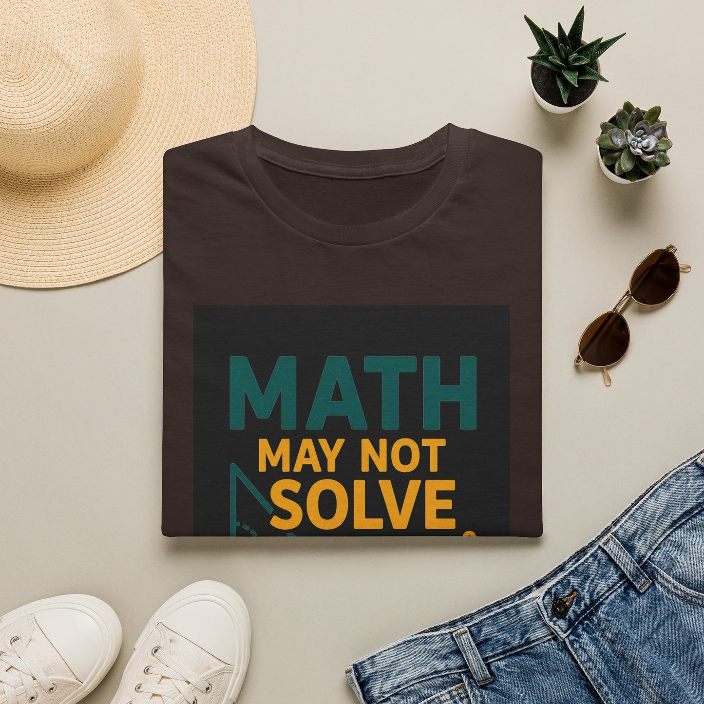 T-Shirt — "Math May Not Solve Everything But Perseverance Does" Inspirational Tee