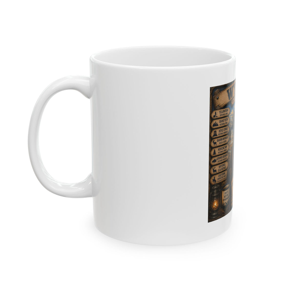 Wyoming Buffalo State Pride Mug — Rustic Travel & Outdoor Coffee Cup (11oz/15oz)