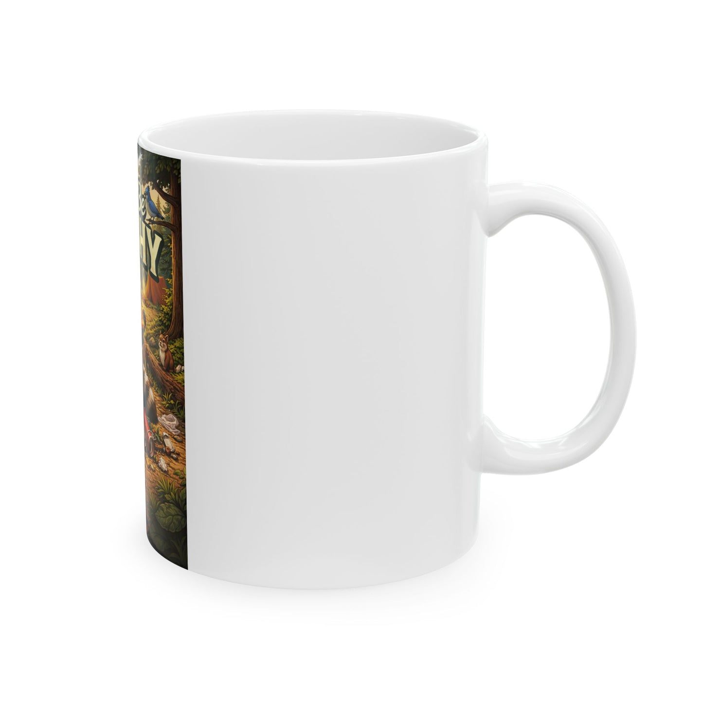 Don't Be Trashy Raccoon Coffee Mug — Cute Eco-Friendly 11oz/15oz Ceramic Mug