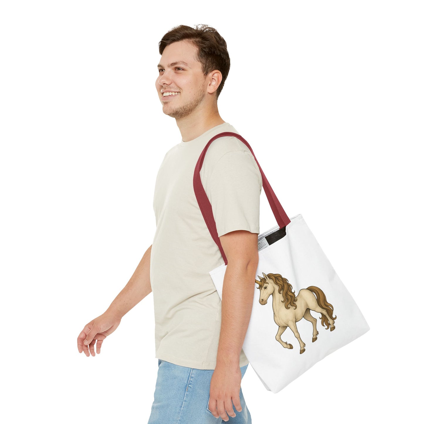 Unicorn Tote Bag, Cute Unicorn Bag, Graphic Tote for Kids, Stylish Carryall, Birthday Gift, AOP Tote, Eco-Friendly Shopping Bag