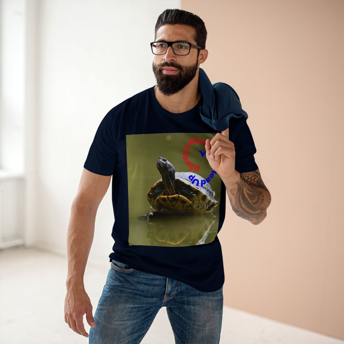 Turtle Photo Tee — 'Hold Your Head Up' Graphic Shirt