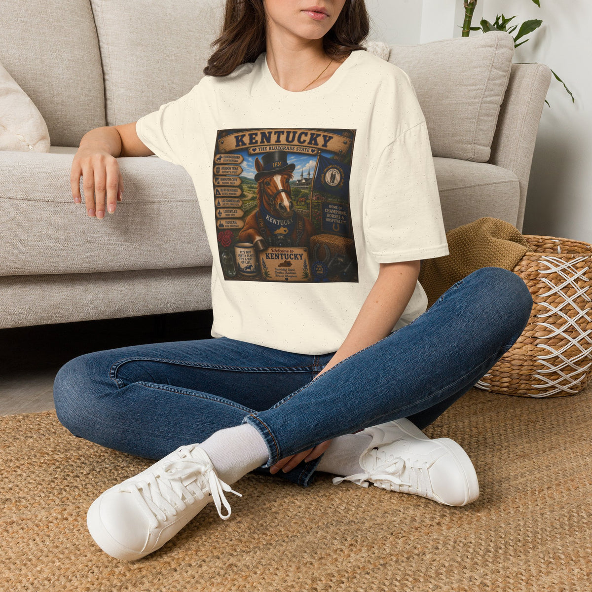 Kentucky Horse State Retro Vintage Graphic T-Shirt