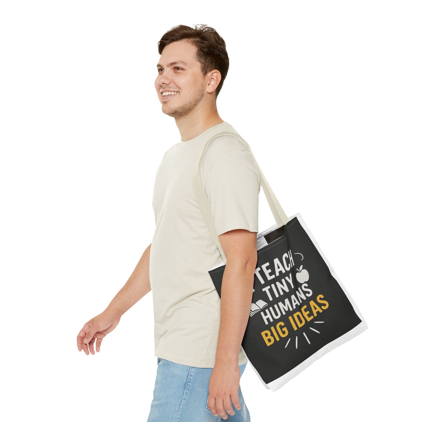 Inspirational Teacher Tote Bag - I Teach Tiny Humans Big Ideas, Perfect for Educators, Back to School, Classroom Essentials, Gifts for [...]
