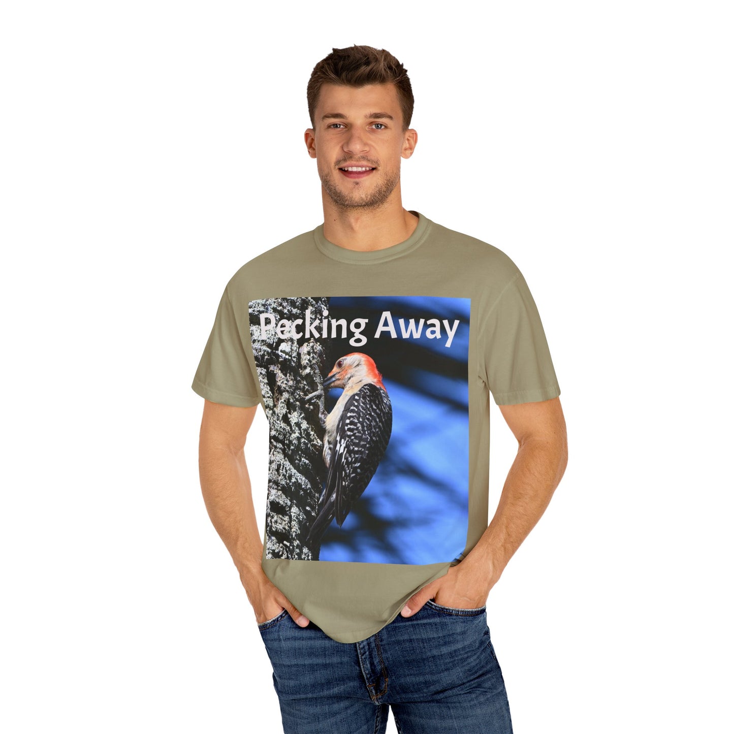 Nature Lover's Unisex T-Shirt - Eco-Friendly Tee with 'Pecking Away' Design, Gift for Birdwatchers, Nature Gifts, Casual Wear, [...]