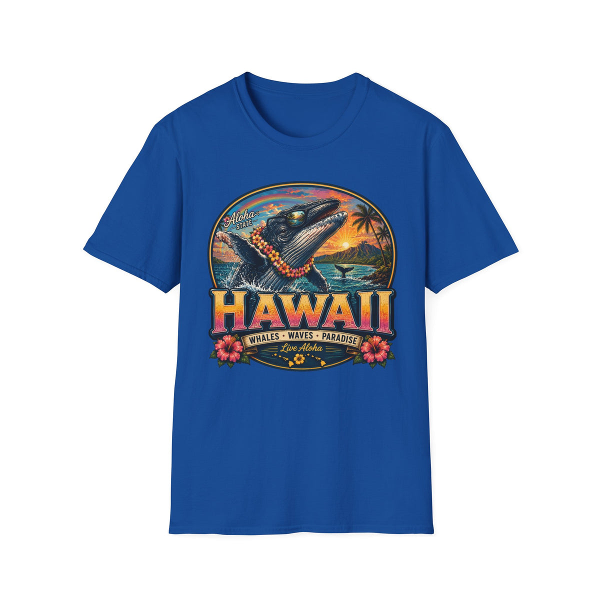 Hawaii Whale Sunset T-Shirt — Aloha Tropical Island Graphic Tee