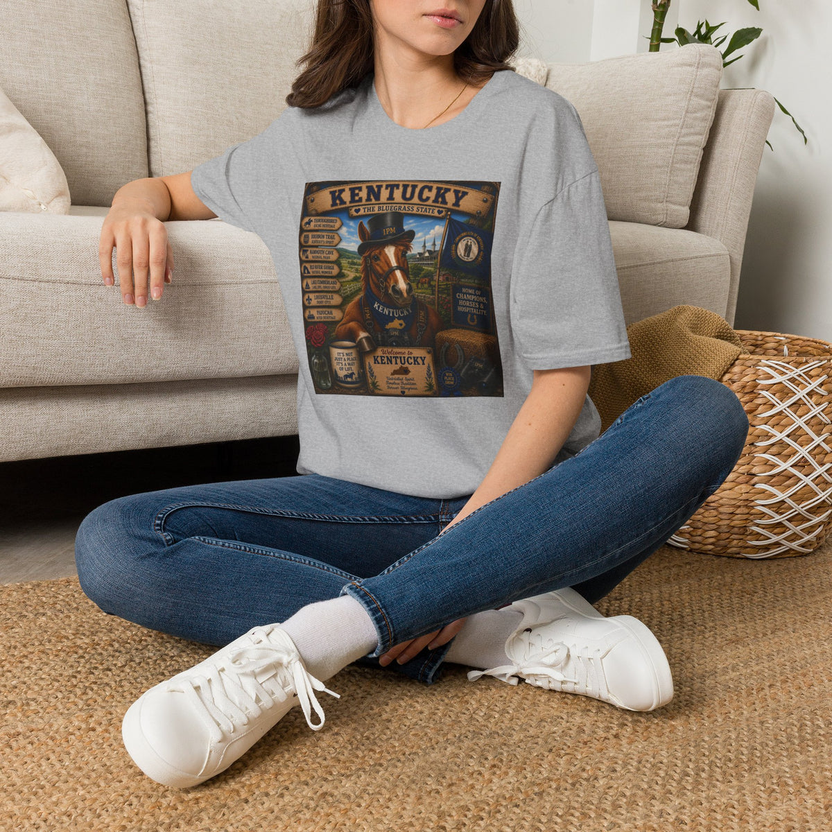 Kentucky Horse State Retro Vintage Graphic T-Shirt