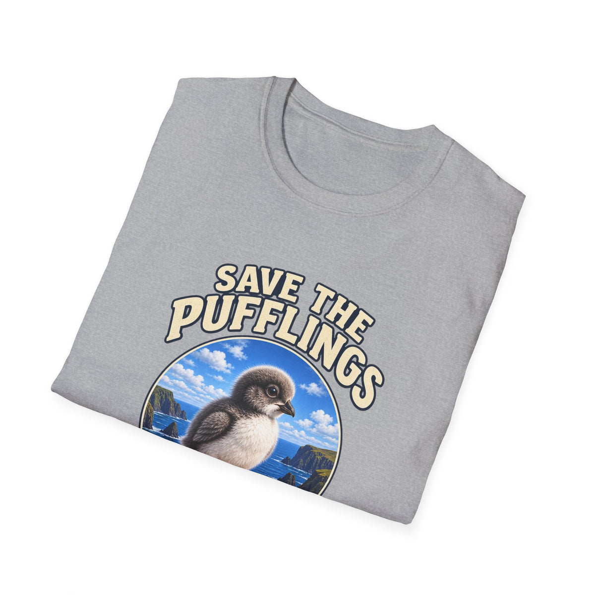 Save the Pufflings T-Shirt — "Save the Pufflings: Today We Help, Tomorrow They Fly" Cute Puffin Rescue Tee