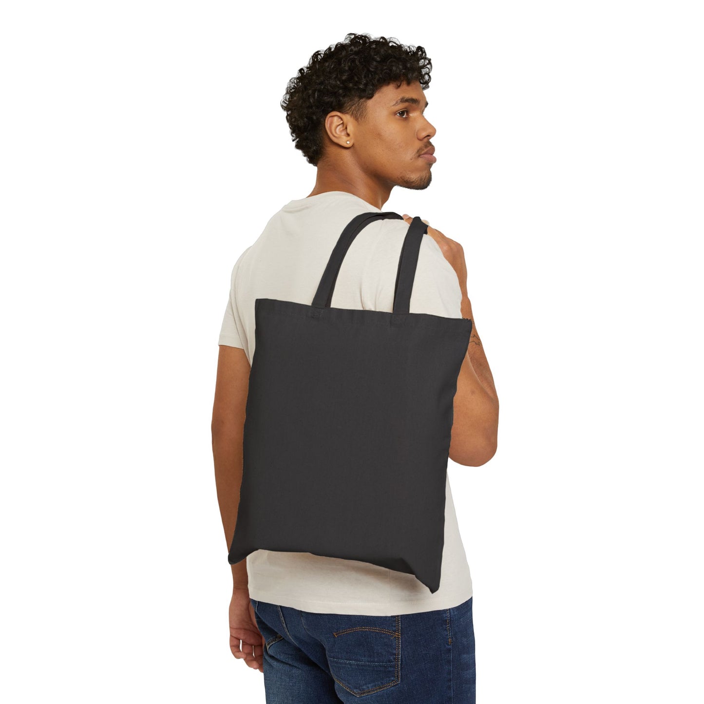 Cotton Canvas Tote Bag with Hummingbird