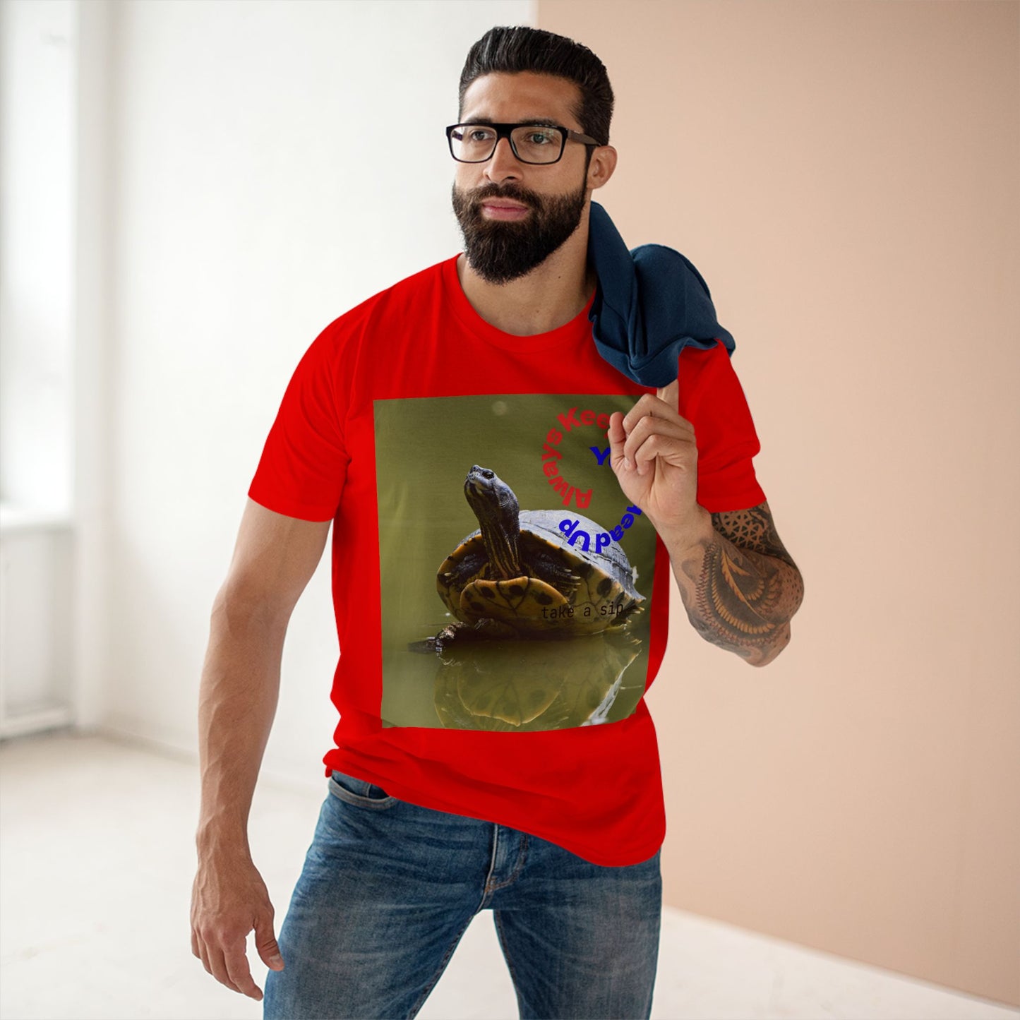 Turtle Photo Tee — 'Hold Your Head Up' Graphic Shirt