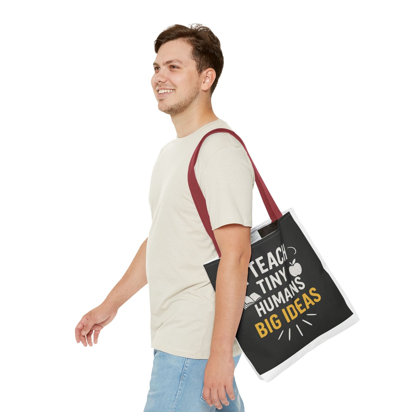 Inspirational Teacher Tote Bag - I Teach Tiny Humans Big Ideas, Perfect for Educators, Back to School, Classroom Essentials, Gifts for [...]
