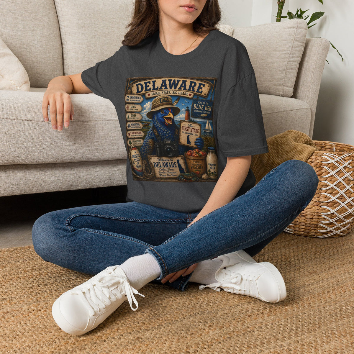 Delaware Blue Hen Vintage State Pride T-Shirt