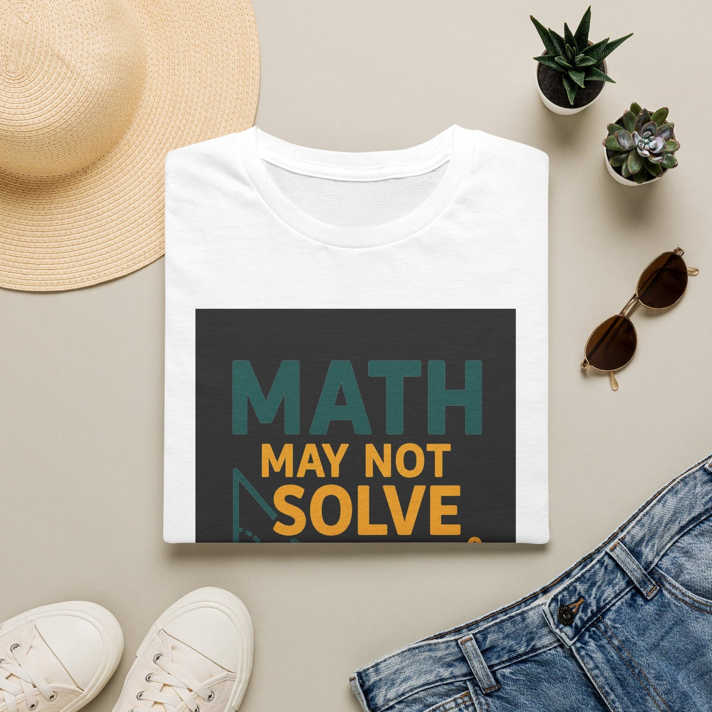 T-Shirt — "Math May Not Solve Everything But Perseverance Does" Inspirational Tee