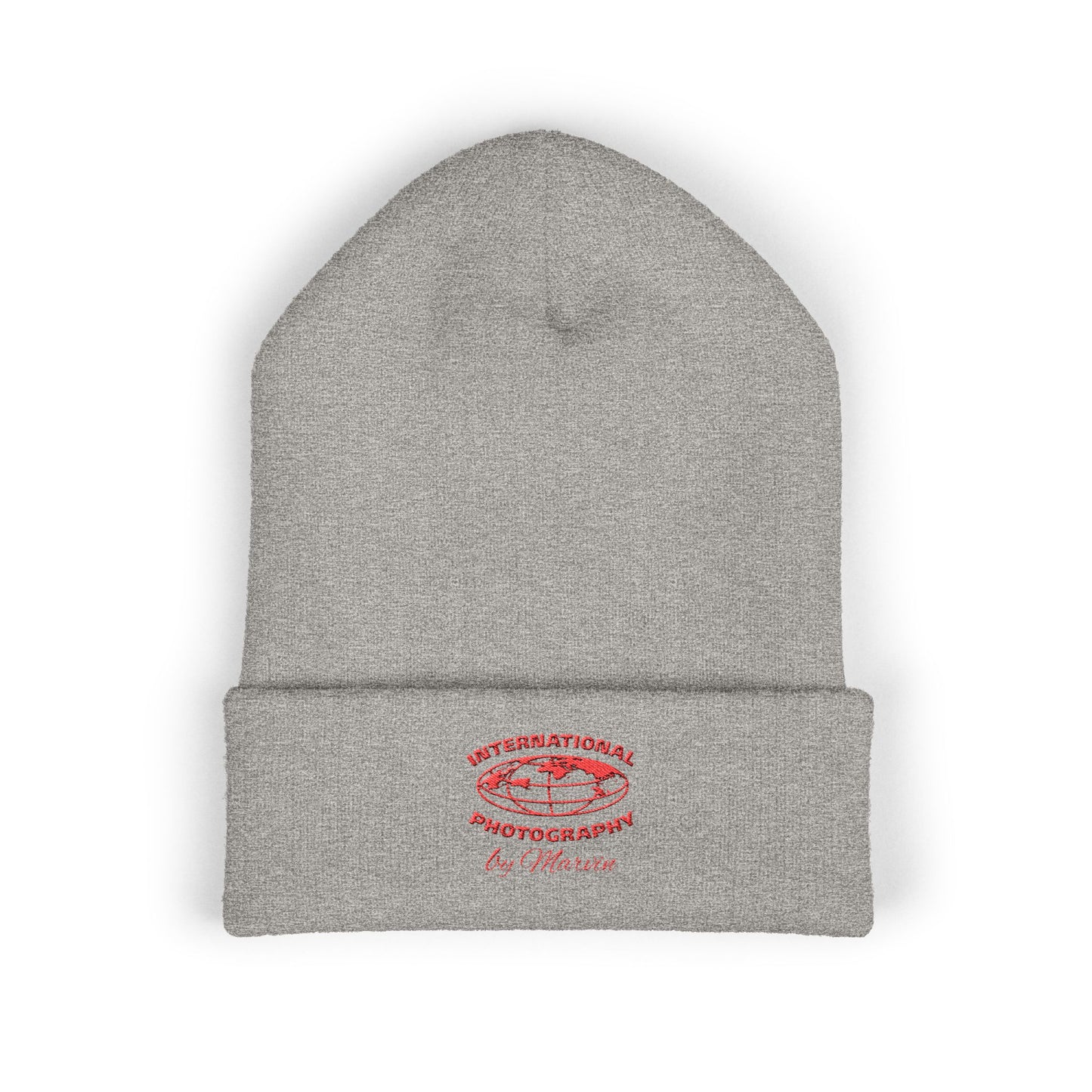 Classic Embroidered Beanie - Cozy Winter Hat, Photography Gift, Trendy Knit Cap, Casual Streetwear, Unisex Apparel, Winter Accessory