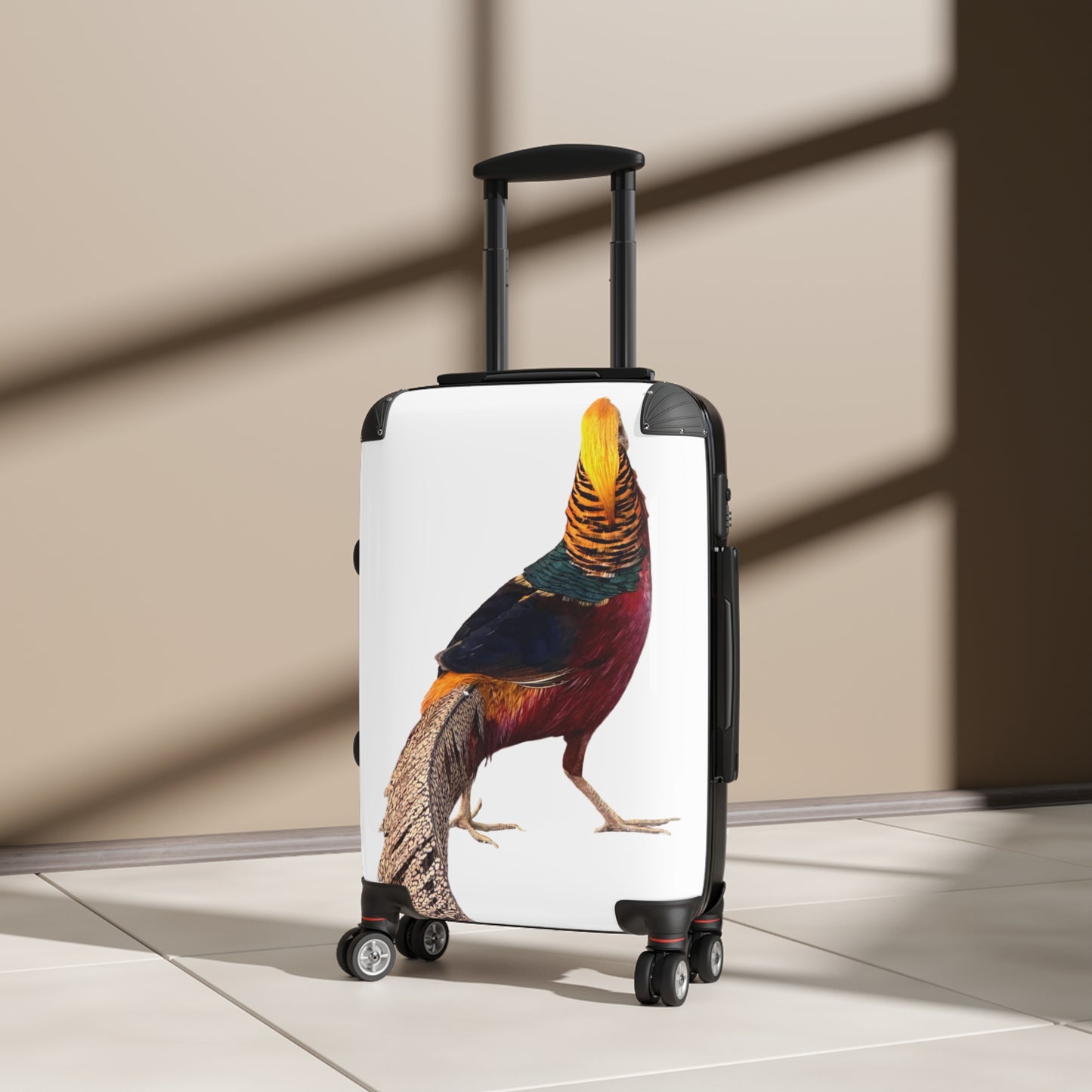 Pheasant Print Suitcase – Colorful Gamebird Carry-On Luggage