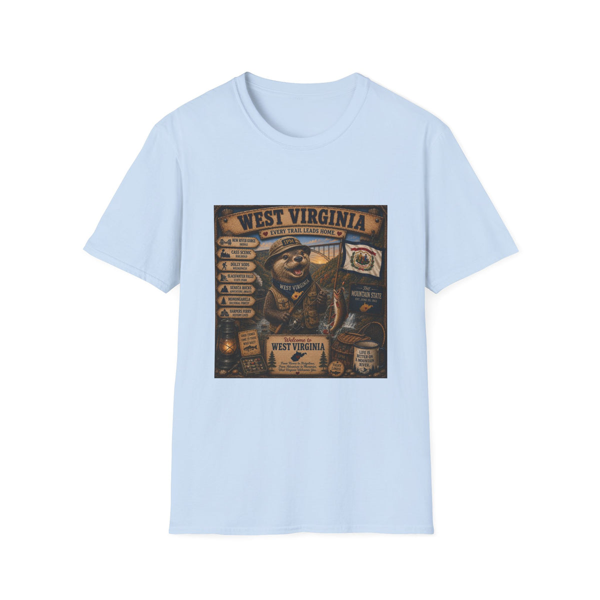 West Virginia Bear Graphic T-Shirt — State Pride Vintage Travel Tee