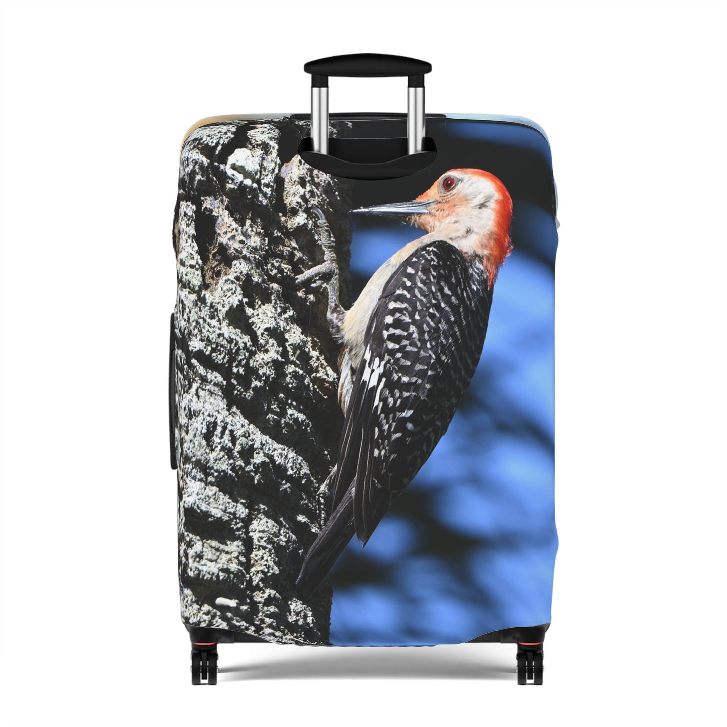 Pileated Woodpecker Luggage Cover — Wildlife Travel Suitcase Protector